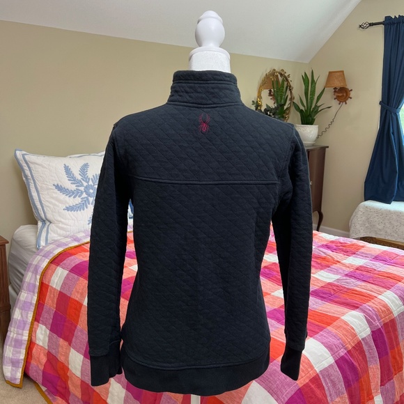 Women's Spyder Long Sleeve Black / Purple Pullover Sweater Size Small / Medium - Picture 4 of 16